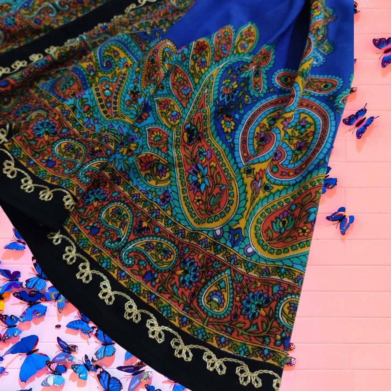 Vestido indiano Floral Azul - Estilo Boho - Foto 2