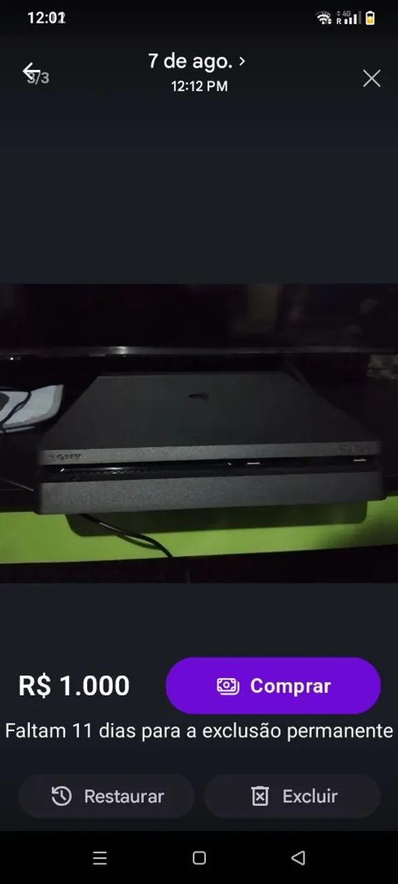 Vendo um PS4 com bloqueado  - Foto 2