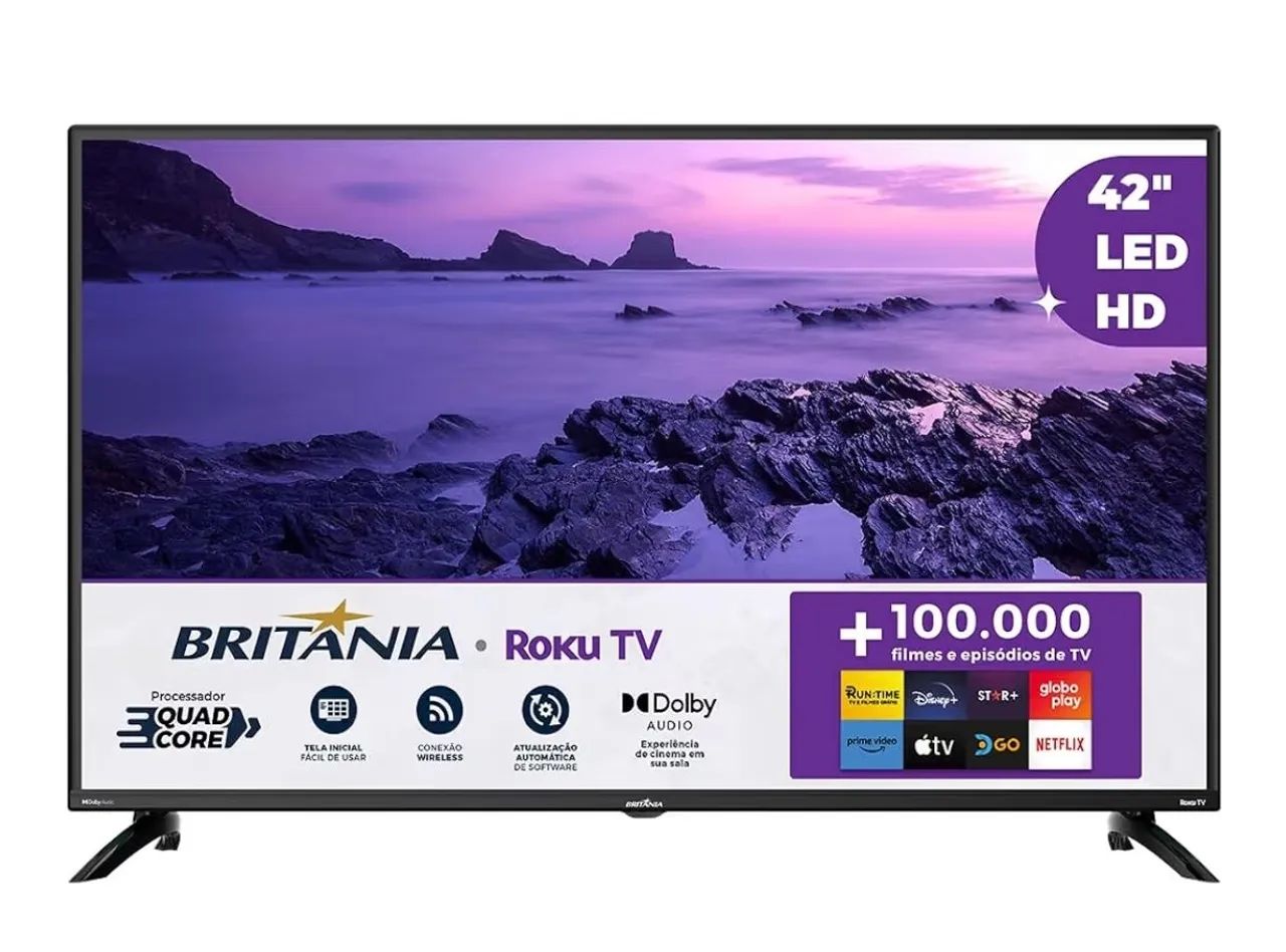 Smart TV 42 polegadas nova - Foto 3