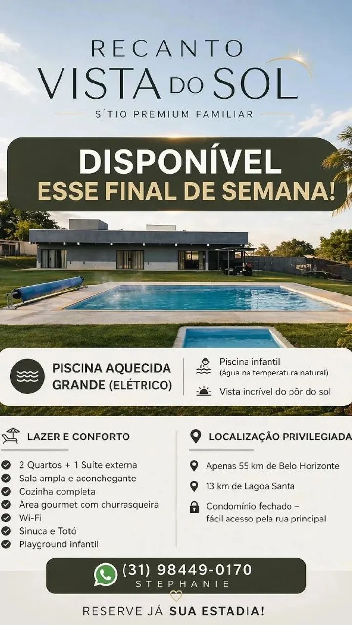 Sítio com Piscina Aquecida