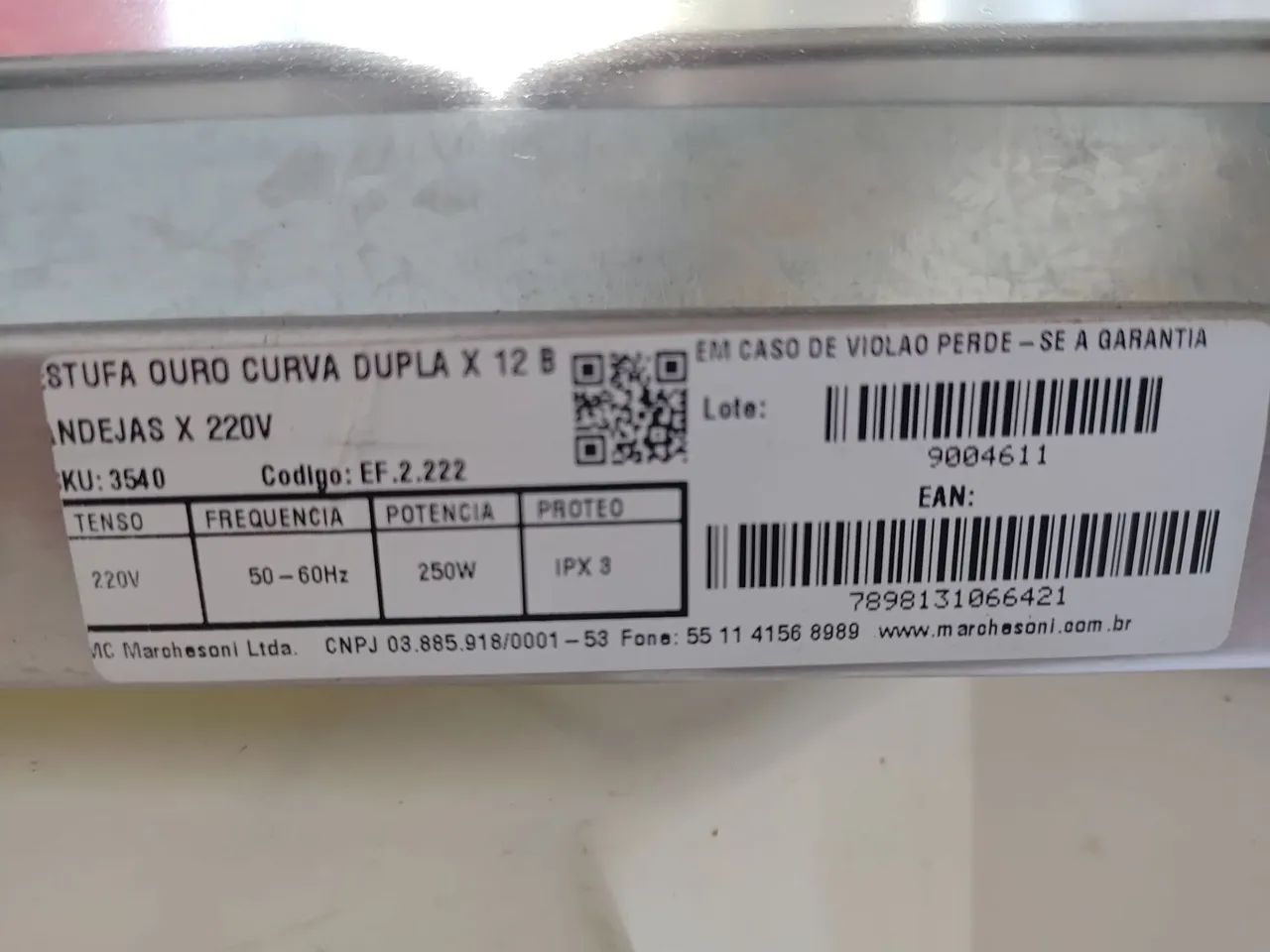 Estufa para salgados Marchesoni, 12 bandejas, 220v.  - Foto 3
