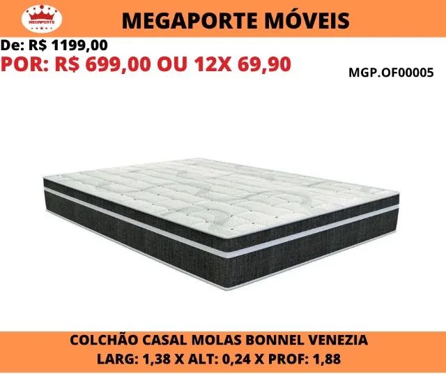 COLCHÃO CASAL MOLAS 