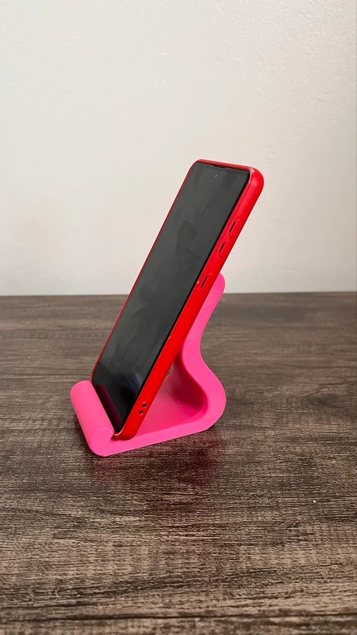 Porta Celular de Mesa Rosa com Coração - Suporte para Celulare - Foto 4