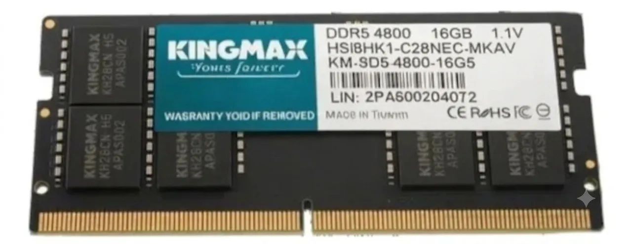 Memória RAM DDR5 4800 16GB