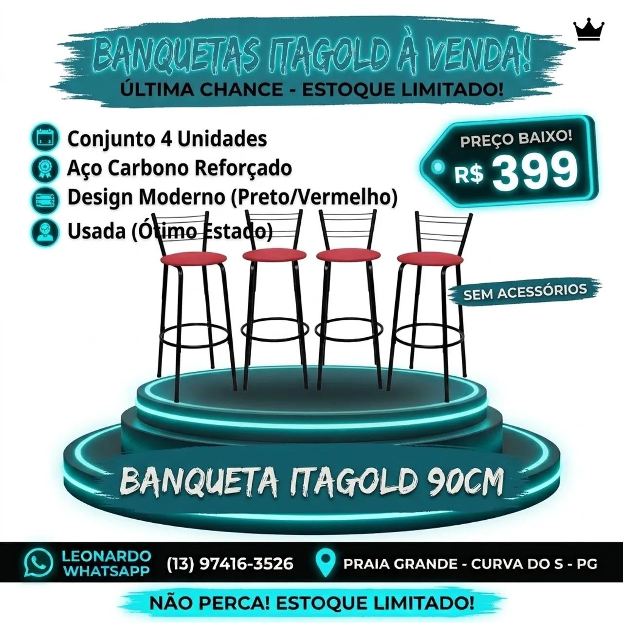 Banquetas vermelha 