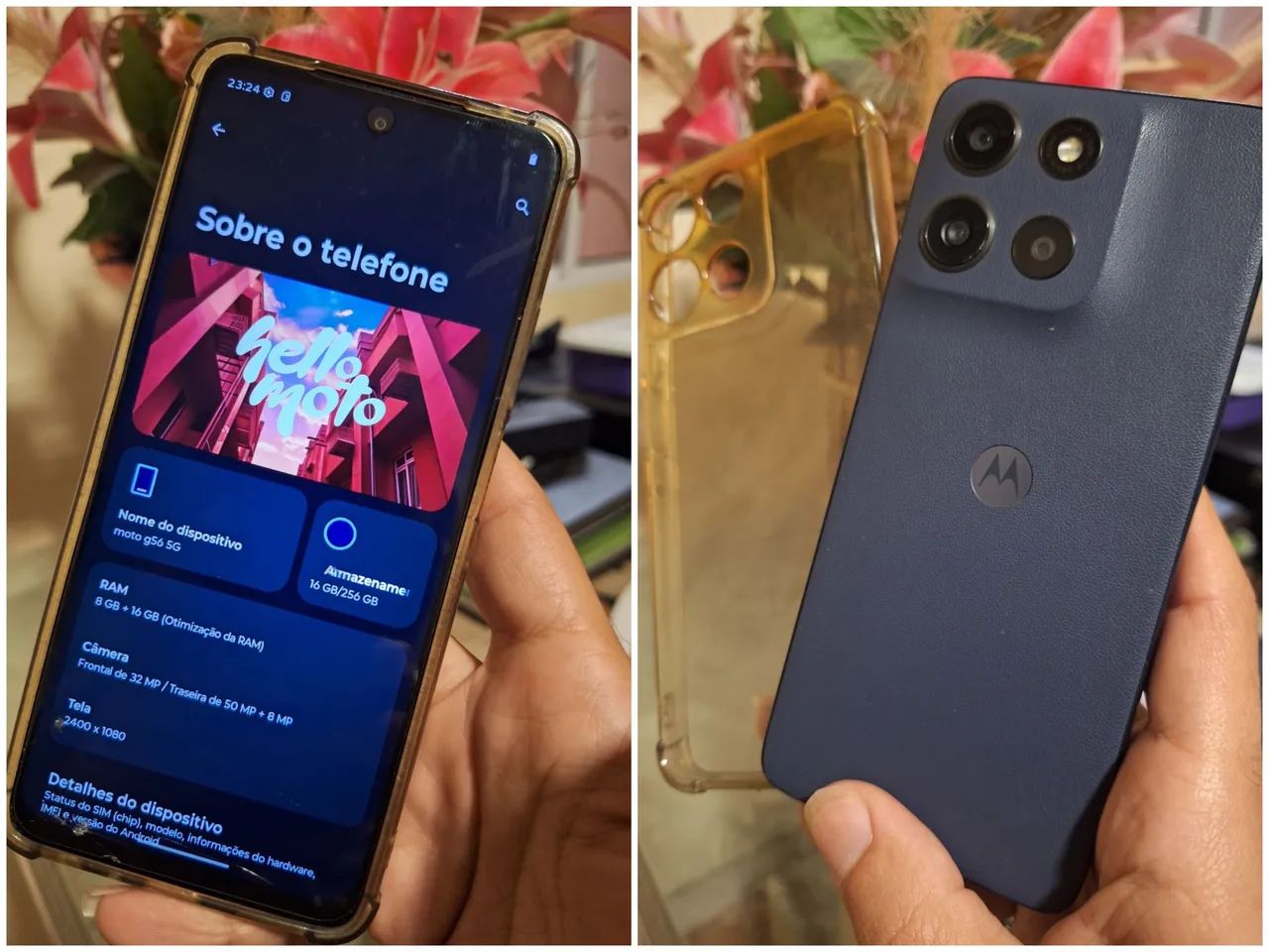 Motorola g56 5g 256gb 24gb de ram com NFC Aceito cartão 