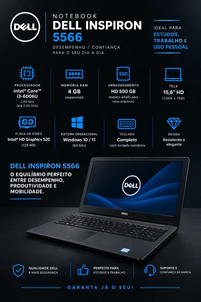 Notebook Dell Inspirion 5566 - Foto 2
