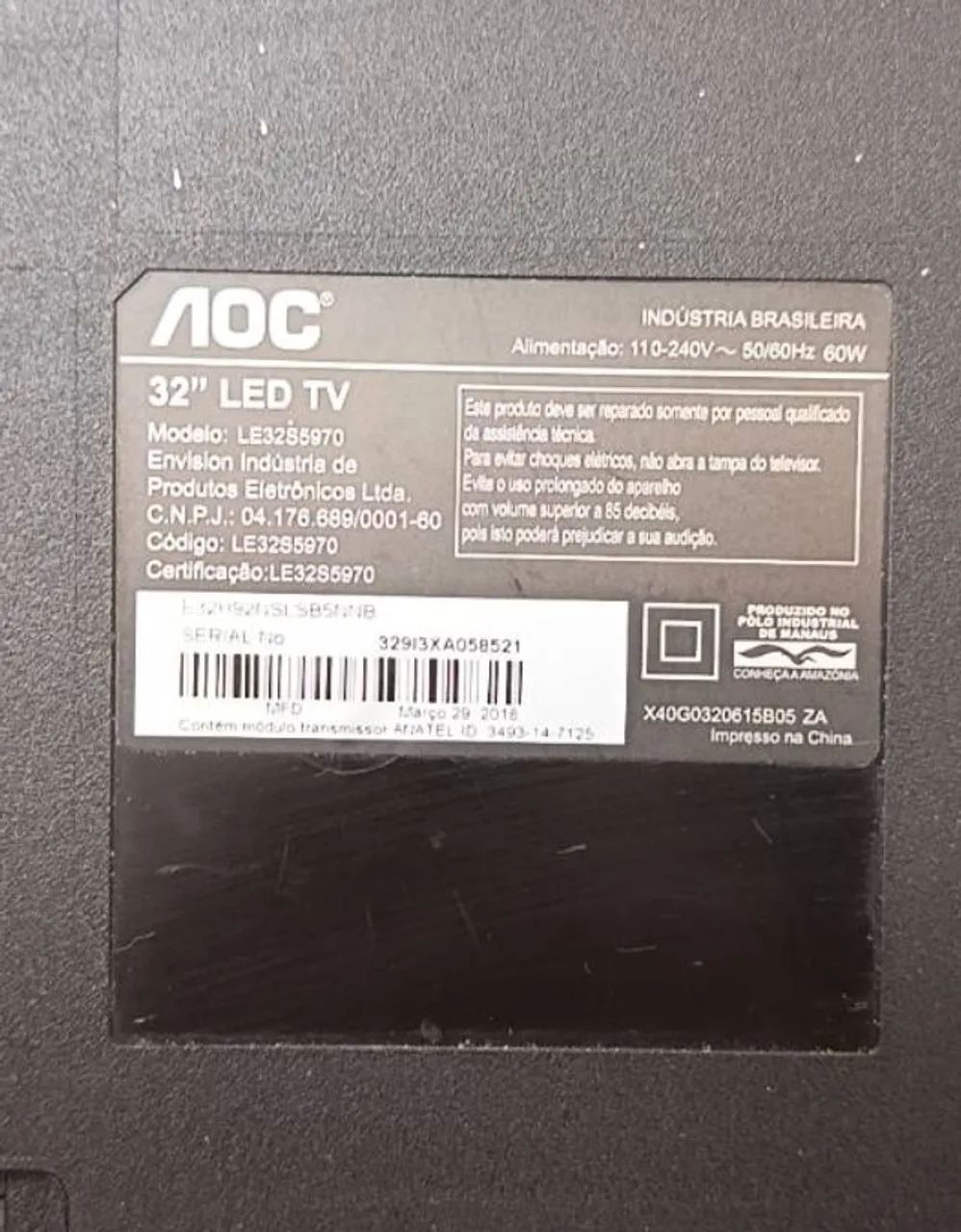 Tv 32 polegadas (Pará retirada de peças ou concerto) - Foto 2