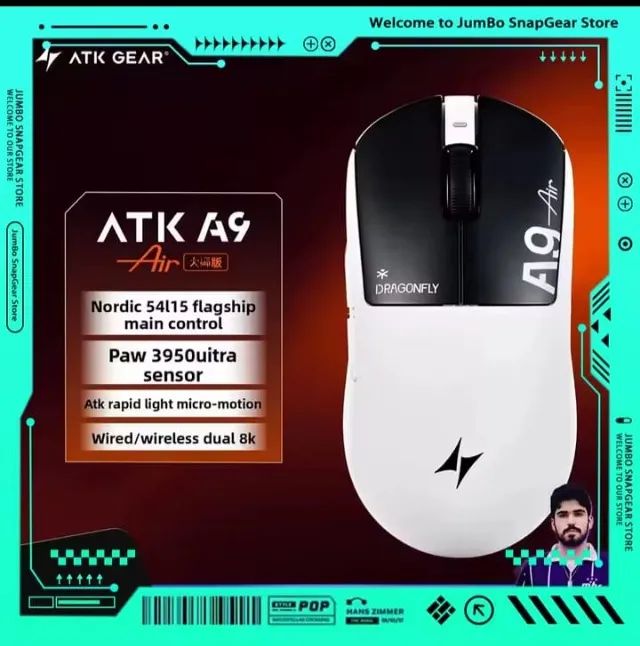 Mouse  ATK A9 Air Dragonfly - Foto 2