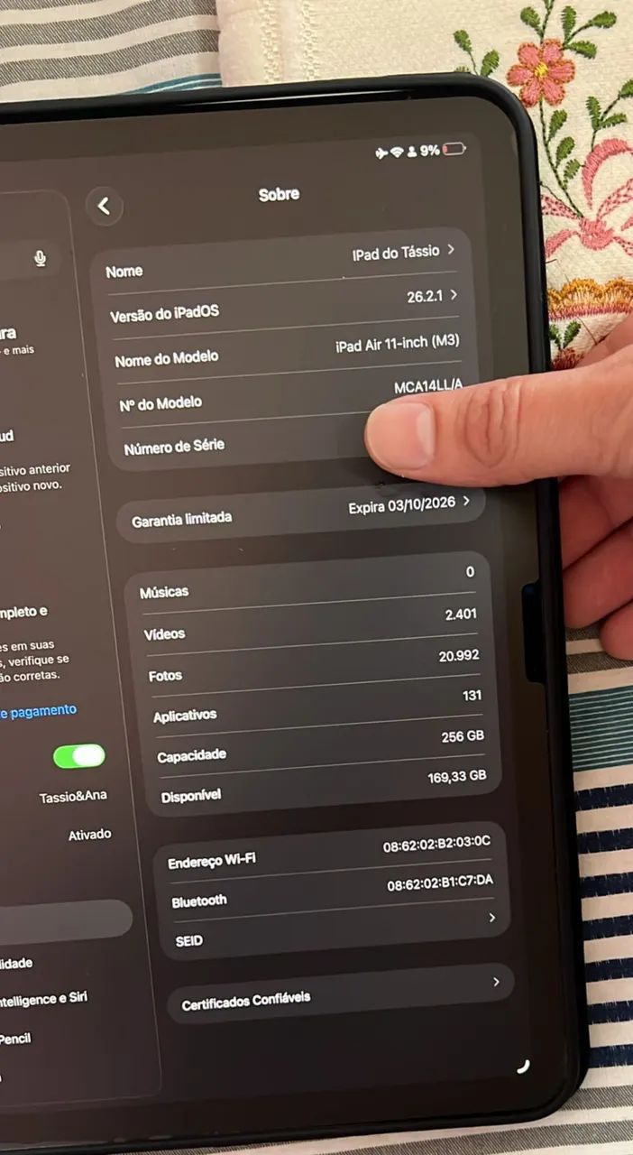 iPad Air 11 M3 256GB (2025) Wi-Fi - Impecável / Sem Marcas - Foto 2