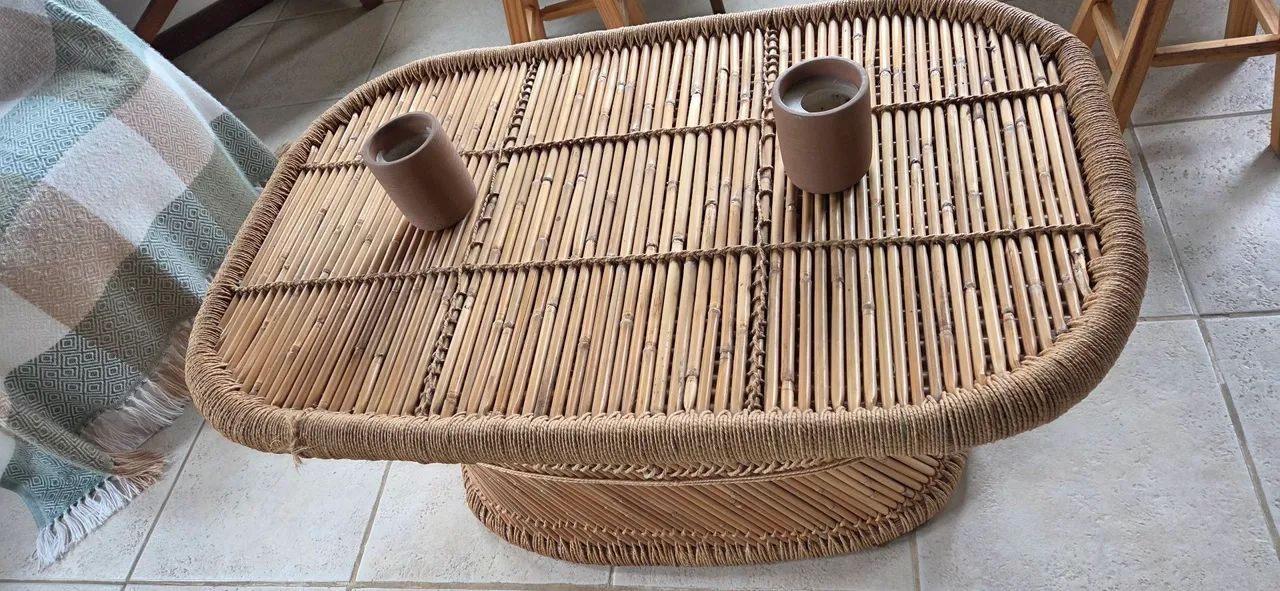 Mesa de centro bambu da Indonesia - Foto 3