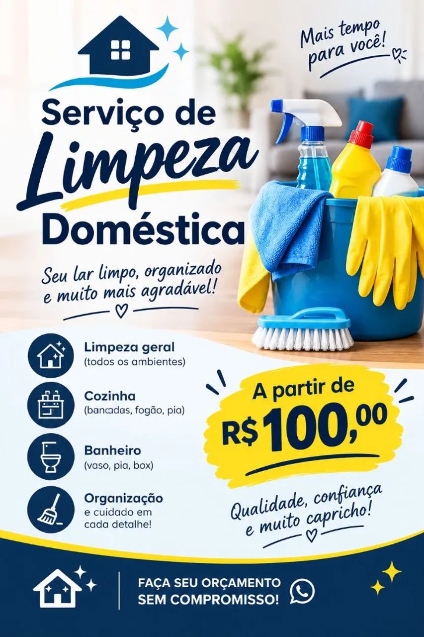 Oferecendo serviço doméstico 