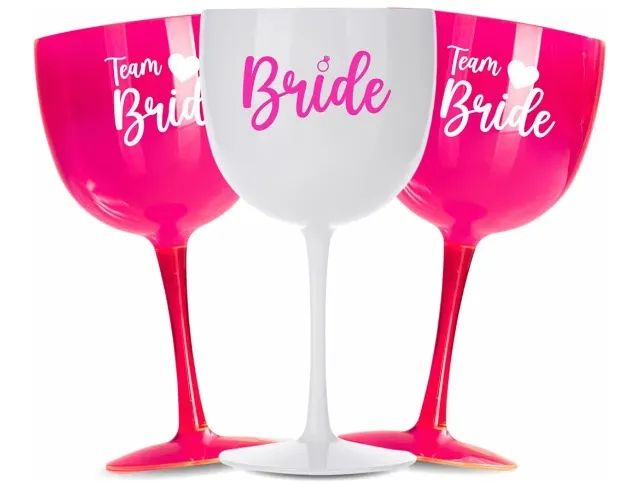 6 Taças Bride e Team Bride (Noiva e Time Noiva)