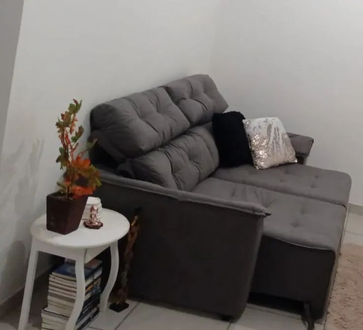 SOFÁ COM BRAÇOS ALMOFADADOS SIMPLES RETRÁTIL FRETE GRÁTIS 