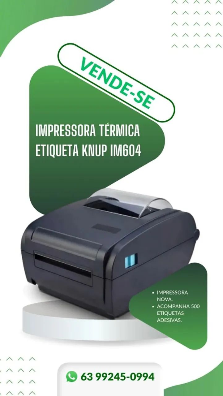 Impressora de etiquetas adesivas + 500 etiquetas 