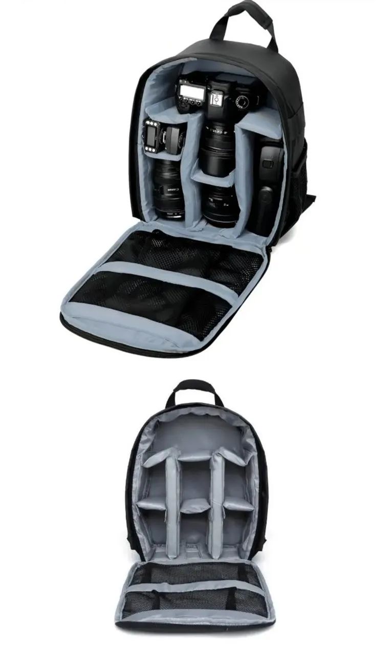 Mochila iBoa Fotógrafos A1099 Impermeável Cinza para Câmeras e Lentes - Foto 2