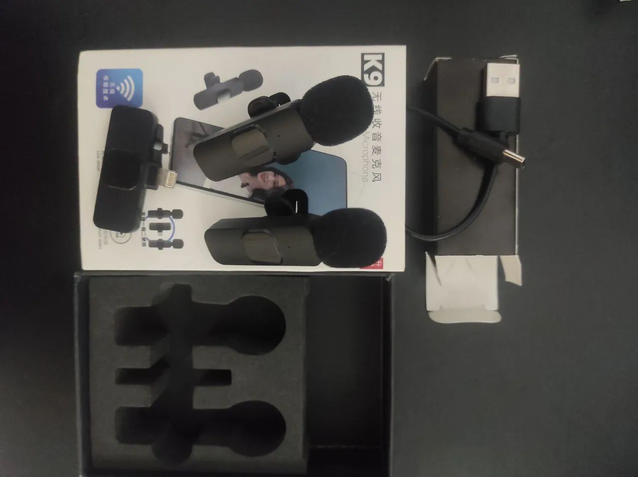 Kit Microfone Lapela Sem Fio K9 Duplo iPhone Lightning - Gravação Vídeo TikTok - Foto 3