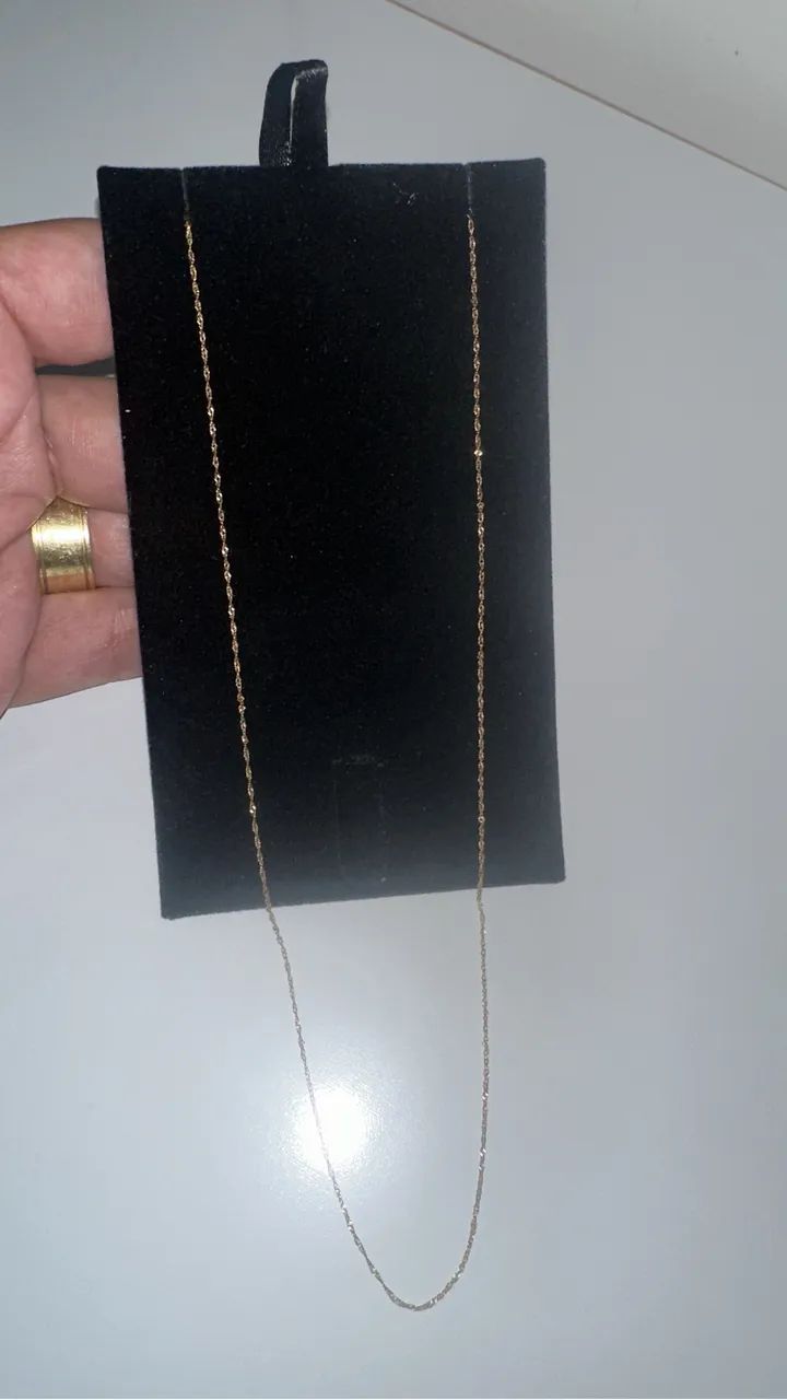GARGANTILHA EM OURO 18k MACIÇA 45cm  - Foto 2