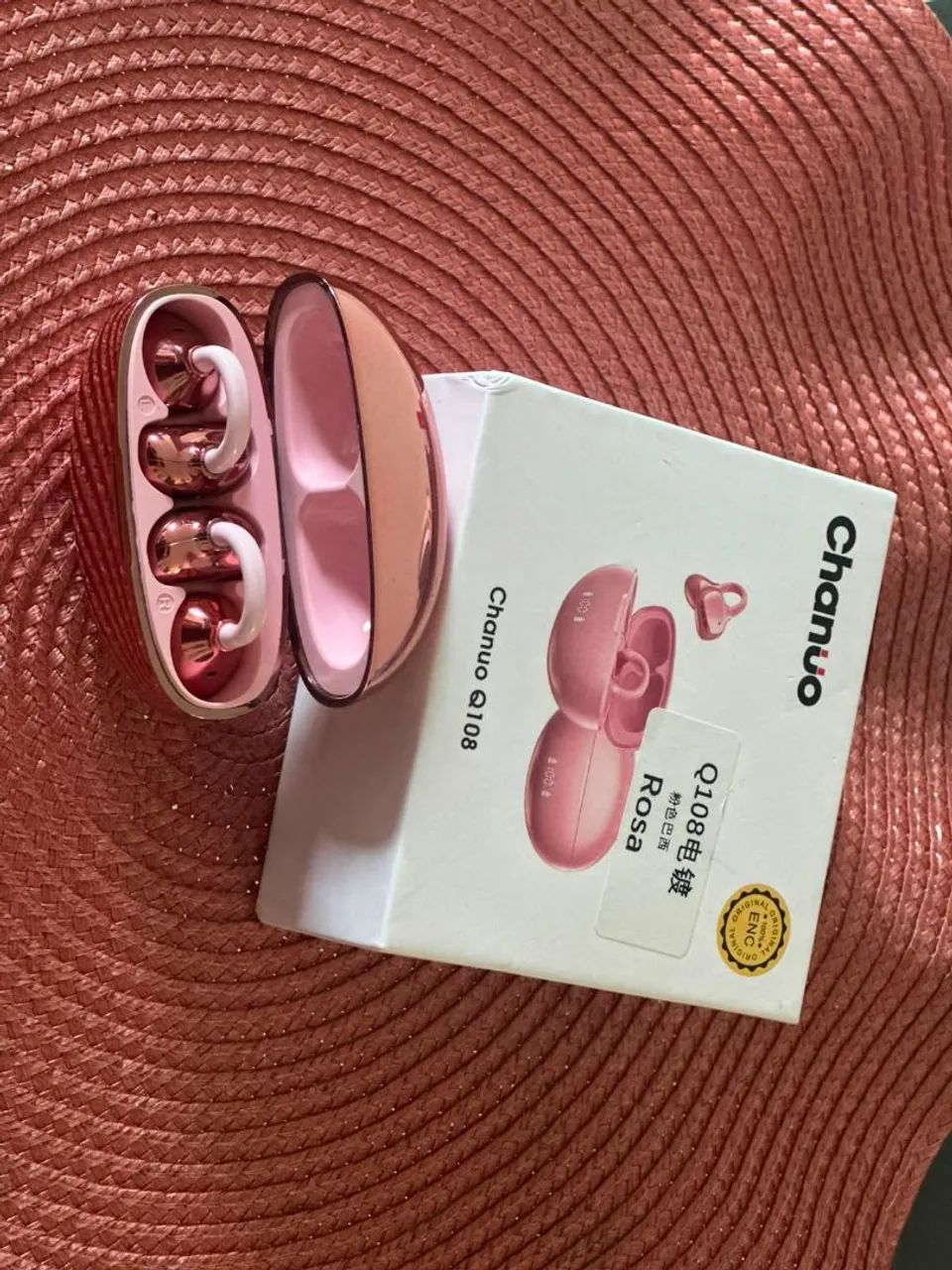 ? Fone Bluetooth Clip-On Open-Ear Rosa - Foto 2