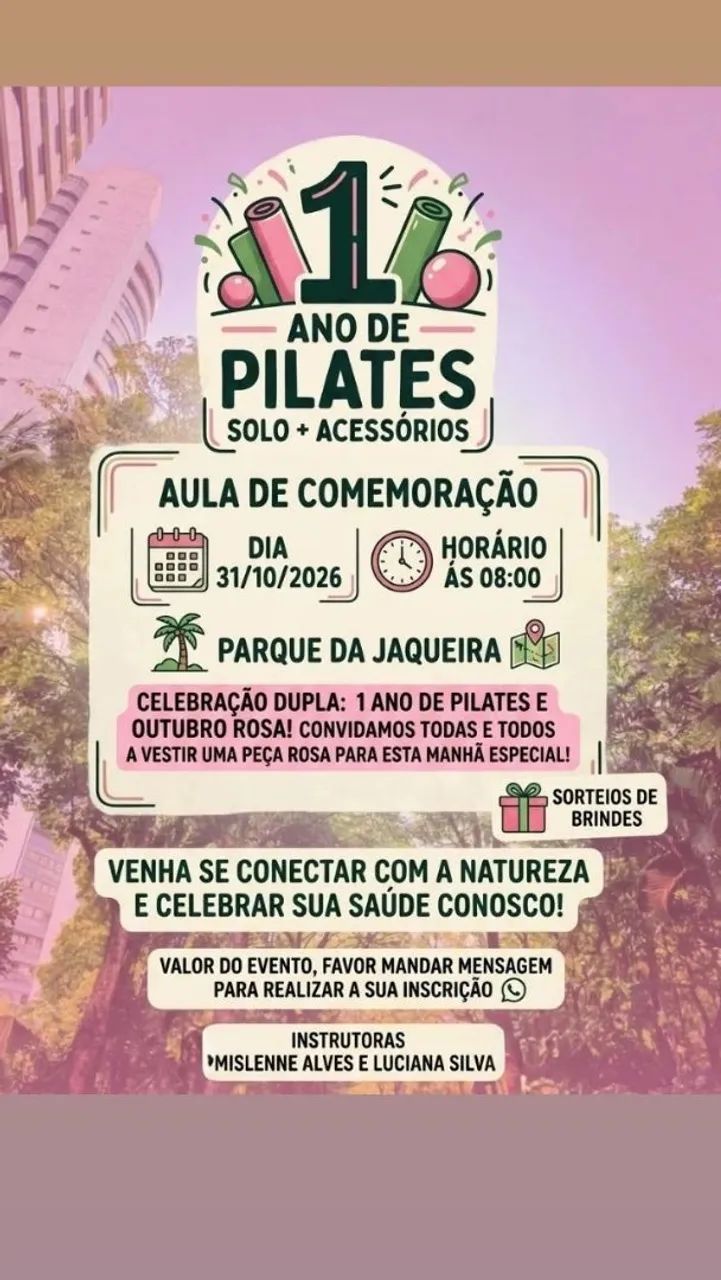 Aulão de aniversário Pilates Solo 