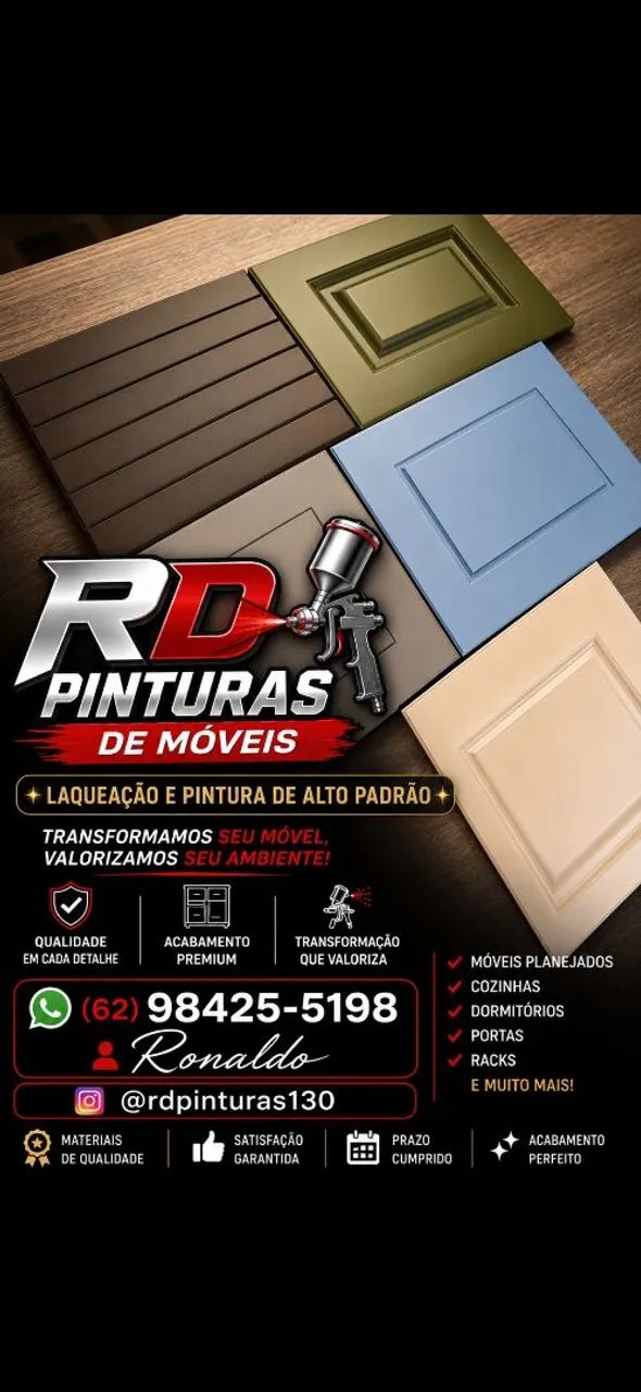 Pintura de móveis em laca 