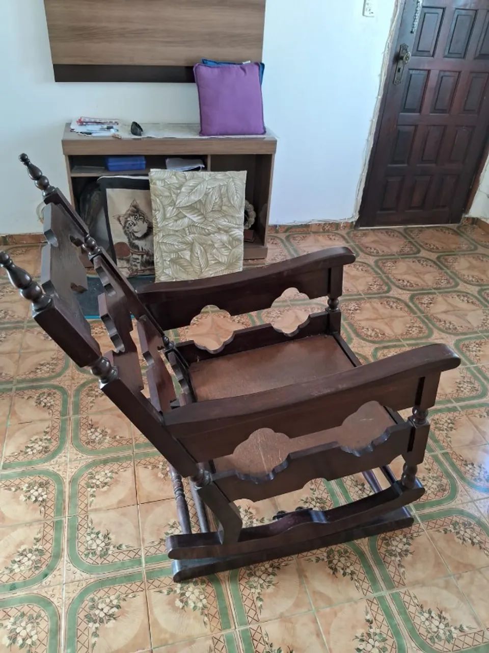 cadeira de balanço madeira maciça - Foto 2