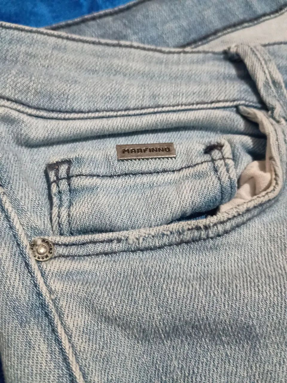 Calça jeans azul marfino Tam 36 - Foto 3
