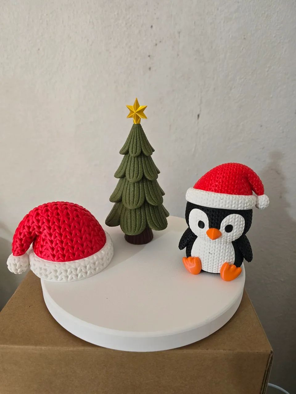 Kit Natal Gorro, pinguim e arvore