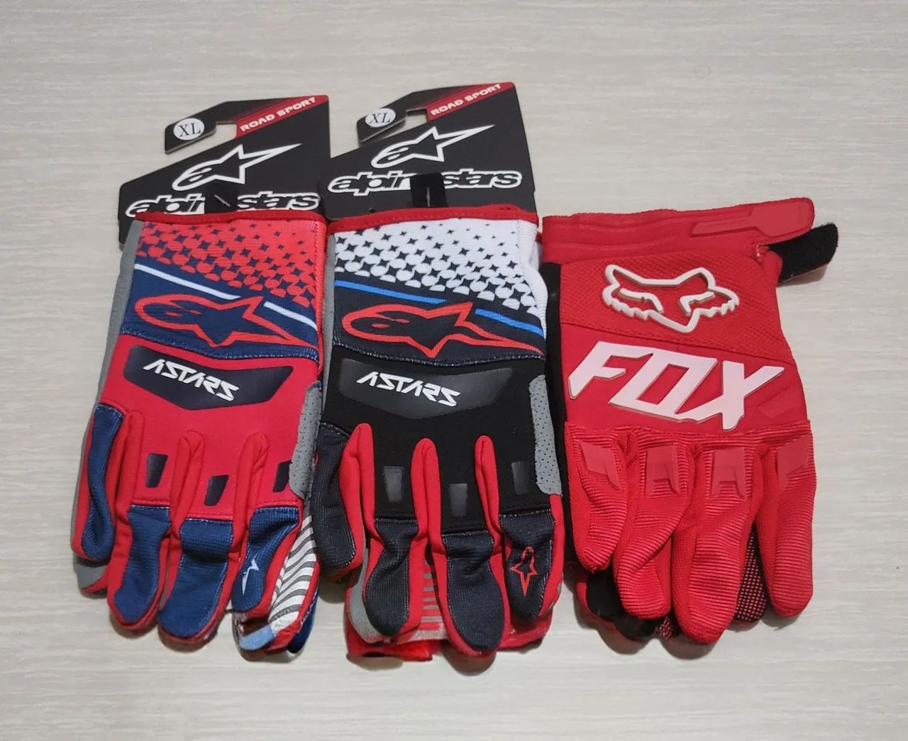 Luvas Alpinestars e Fox Trilha/Motocross