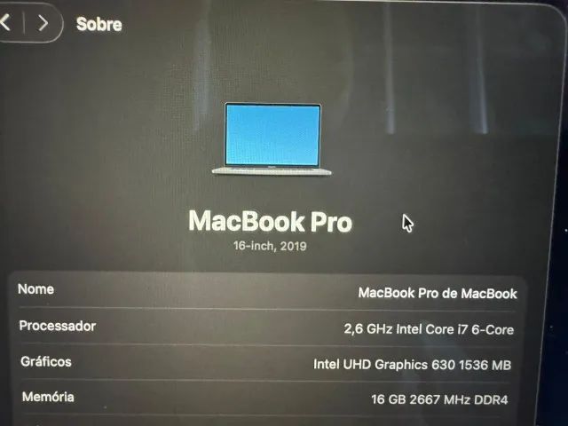 MacBook Pro A2141 16GB RAM, 512 GB SSD, 16'' Polegadas - Foto 3