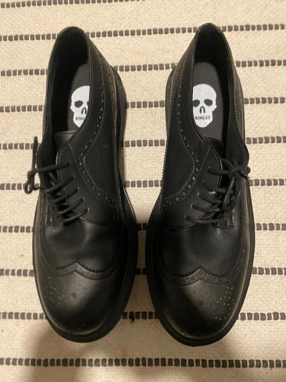 sapato brogue king ss preto 41 - Foto 3