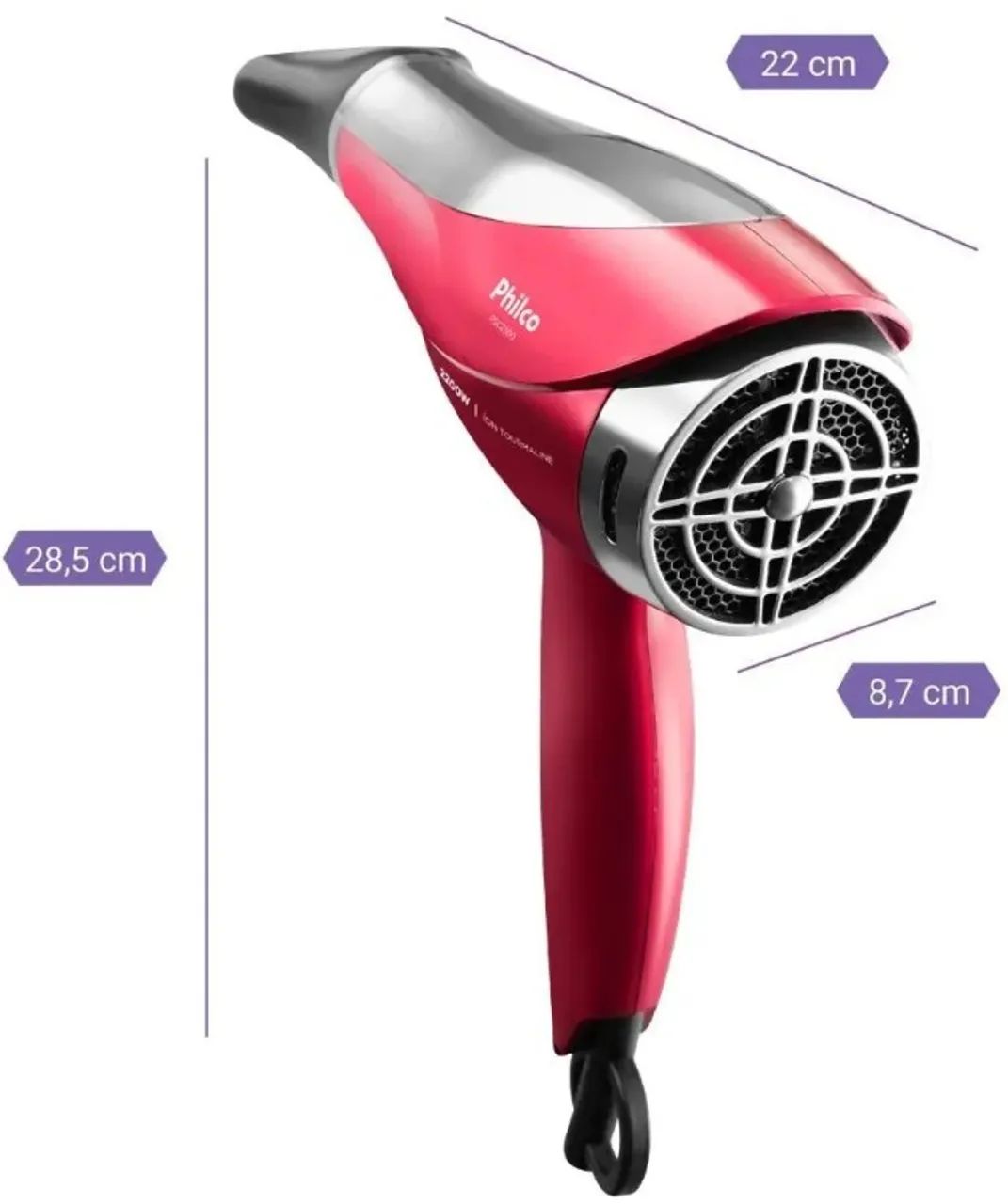 Secador de Cabelos Philco Bivolt 2200W PSC2300 Potência, Tecnologia e Design Premium - Foto 5