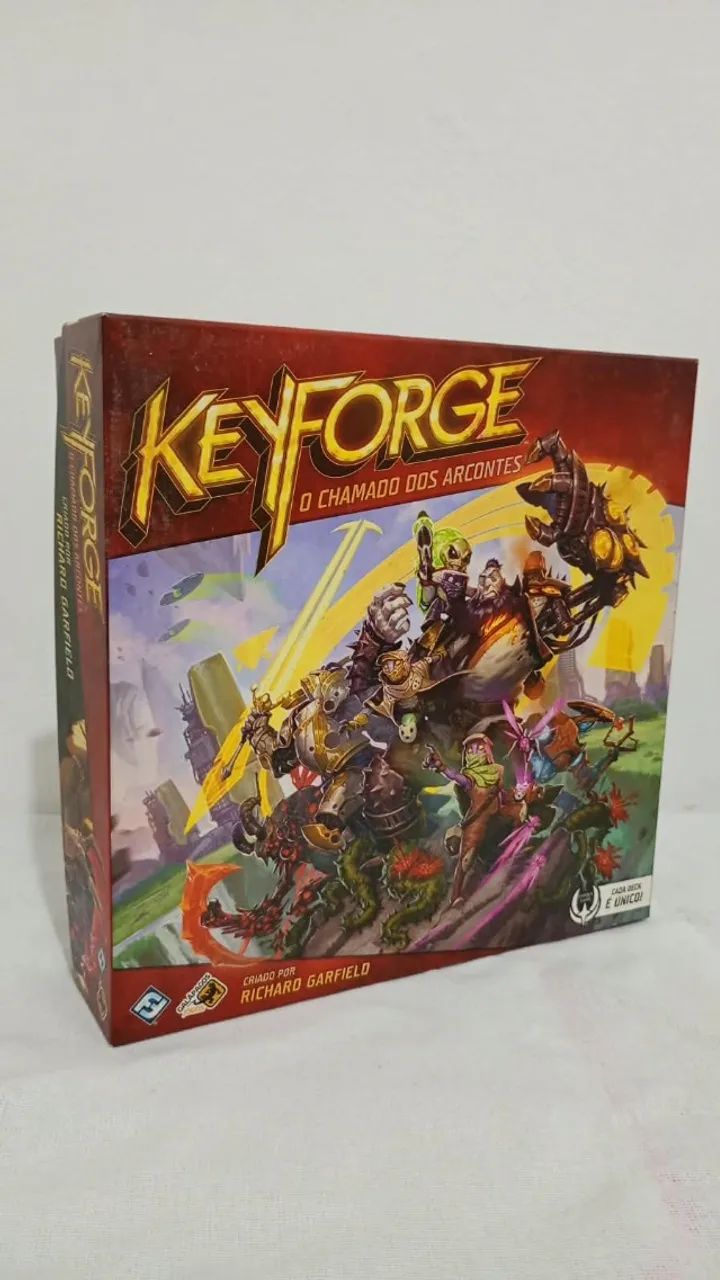 Keyforge Starter Set 1ª Edição faltando uma chave + marcadores em