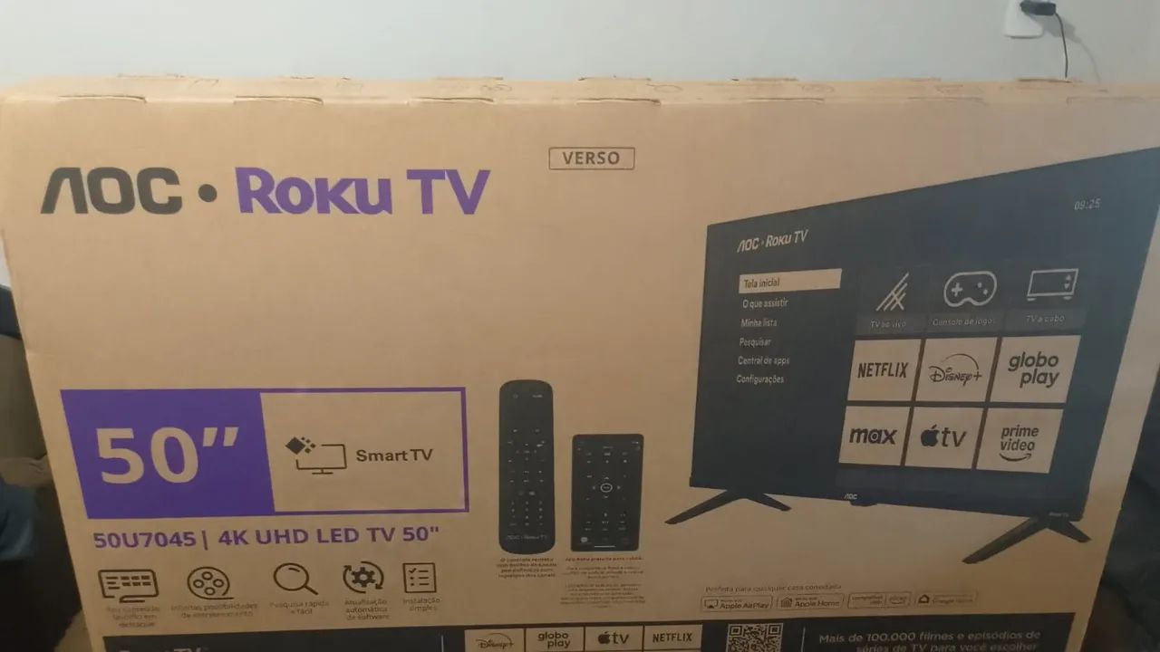 TV 50 polegadas ROKU LACRADA NA CAIXA! 