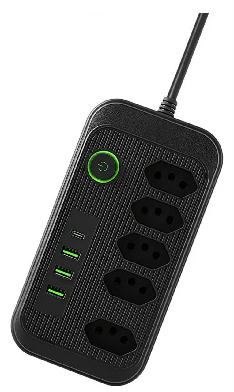 Extensao bivolt Com USB-C - Foto 4