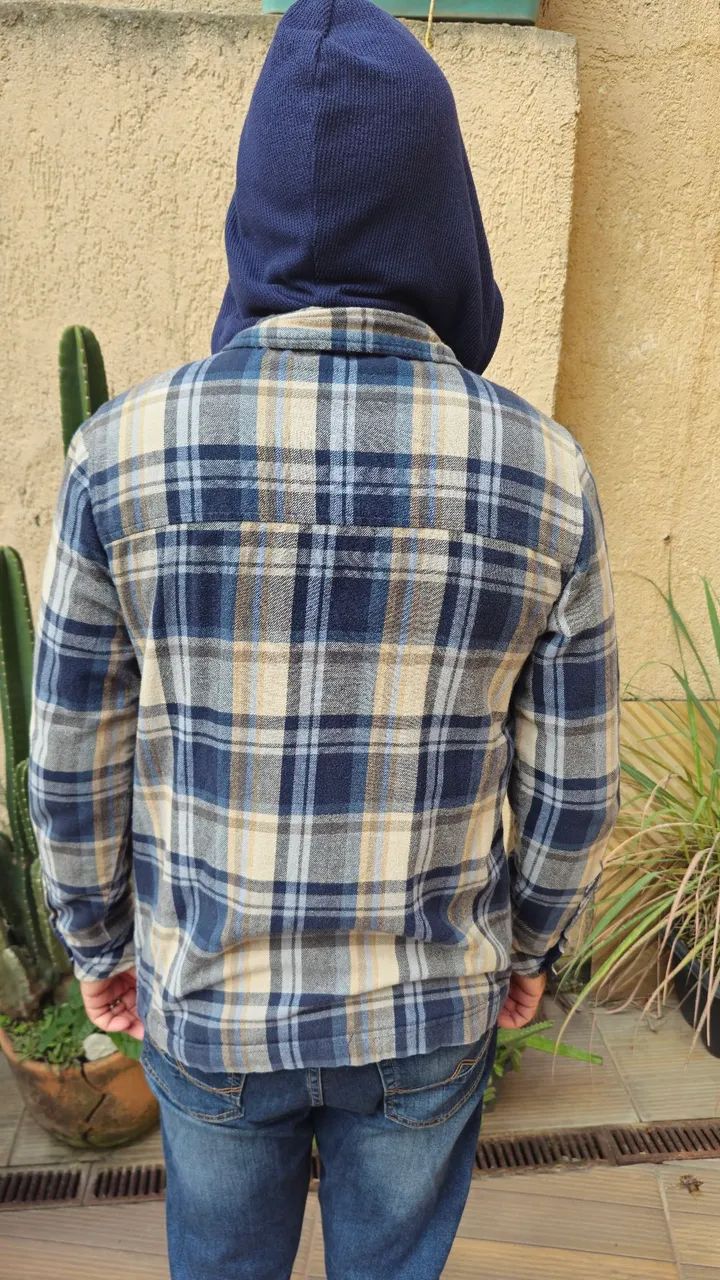 Camisa flanela com capuz P - Foto 2
