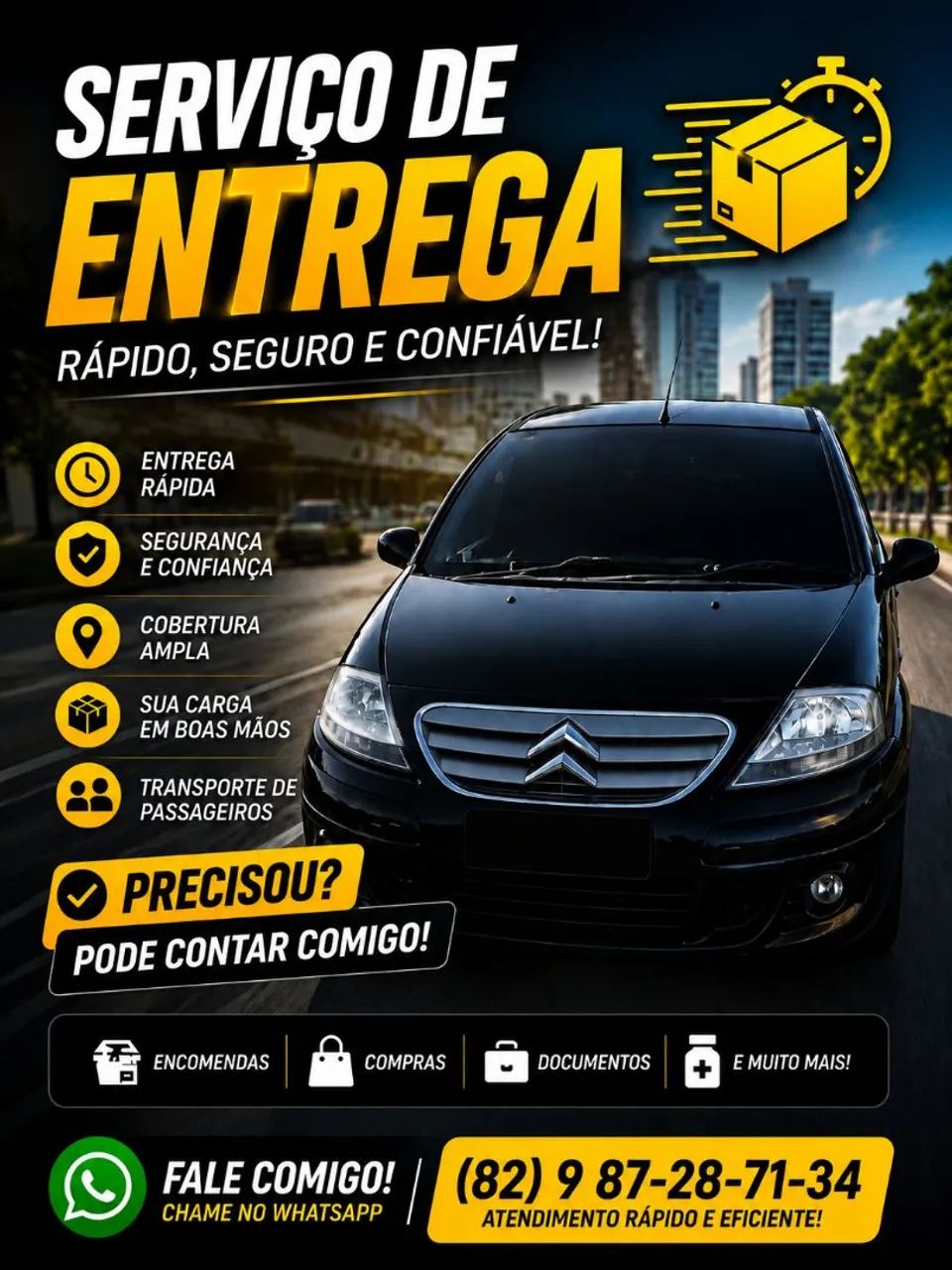  Serviço de Entrega Rápida e Segura - Chame no WhatsApp!
