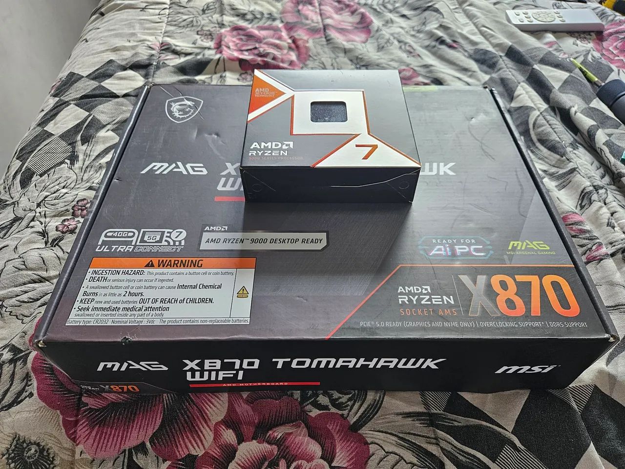 Kit Ryzen 7 9800X3D + X870 Tomahawk 