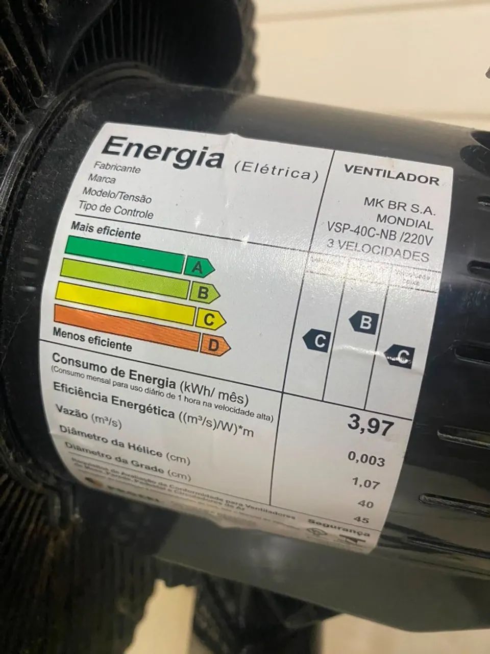 Ventilador coluna MONDIAL Super Power em EXCELENTE ESTADO - Foto 4