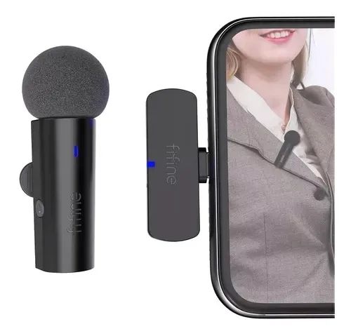 Microfone sem fio bluetooth Fifine M6 2.4g tipo lapela Pronta Entrega - Foto 4