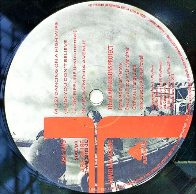 Disco Vinil LP Alan Parsons - Ammonia Avenue (Importado Itália