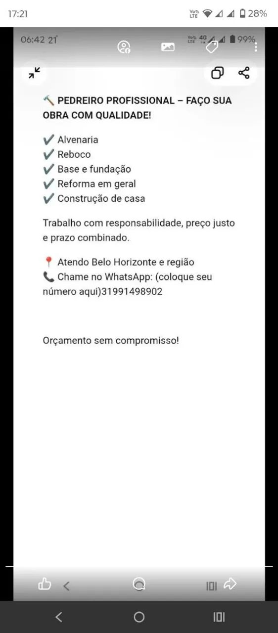 Pedreiro e empreiteiro