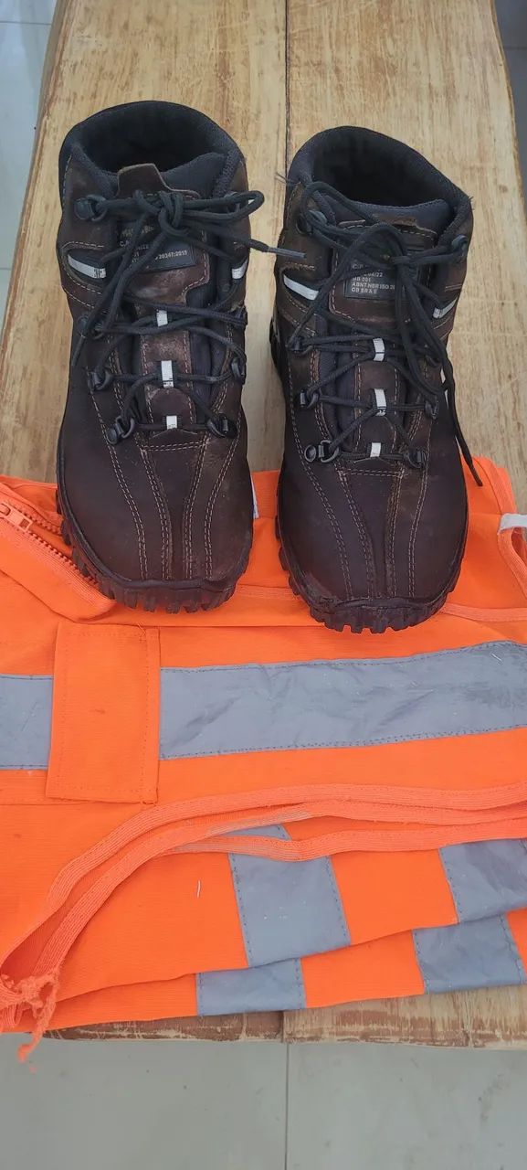 Kit Bota Coturno Segurança do Trabalho e Colete Refletivo - Foto 2