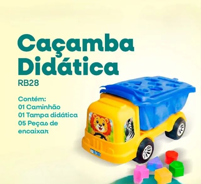 Kit Carrinho Infantil Caçamba Didática  - Foto 2