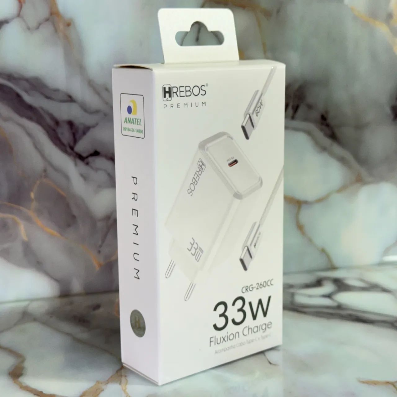 Carregador turbo 33W para celular IPhone/Android (kit completo)