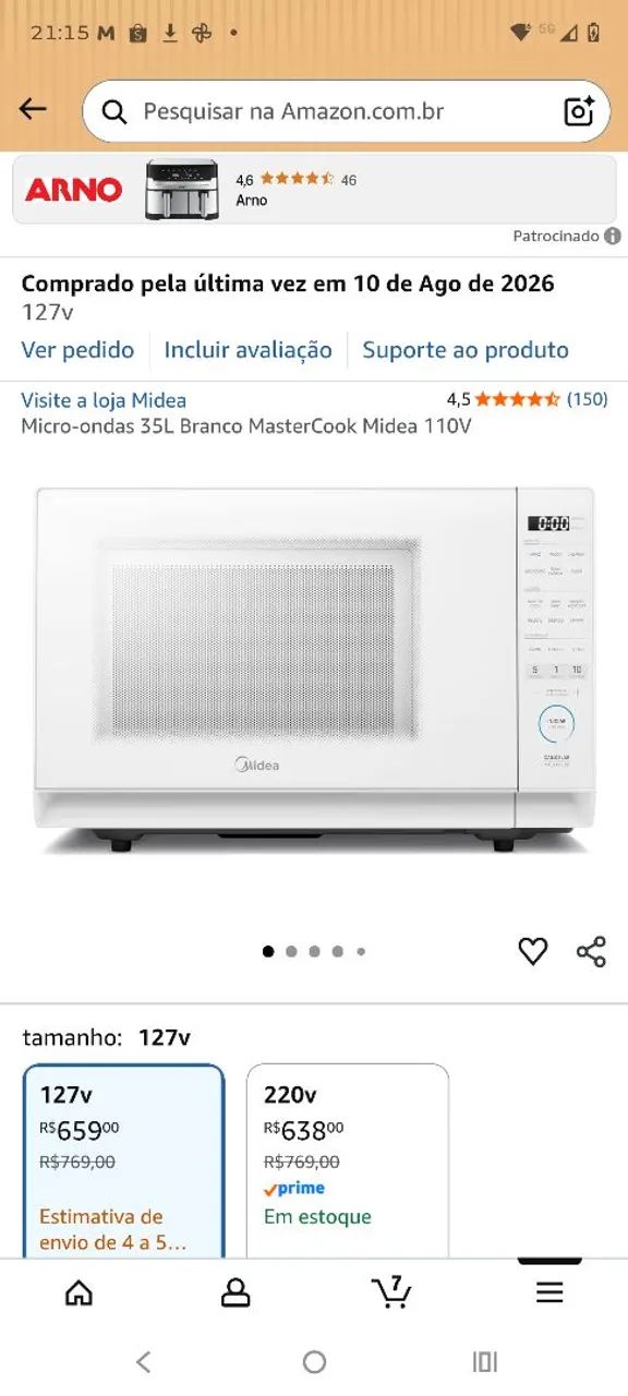 Microondas Midea novo
