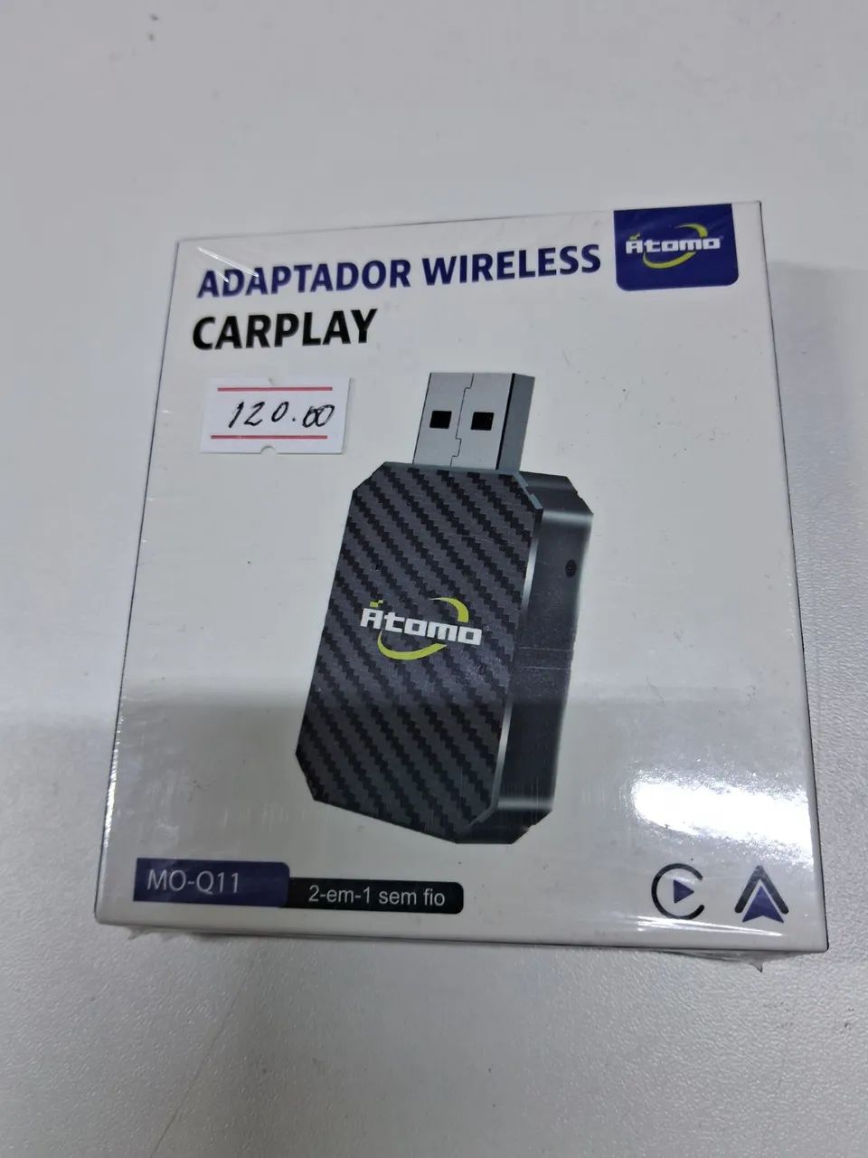 Adaptador Wireless Carplay e Android Auto Atomo MO-Q11