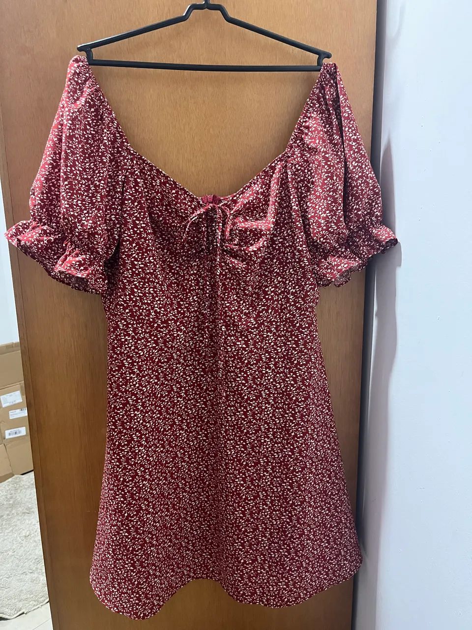 Vestido florido vermelho 0XL