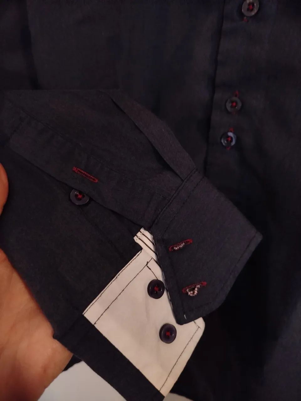 Camisa social Dudalina azul 46 - Foto 4