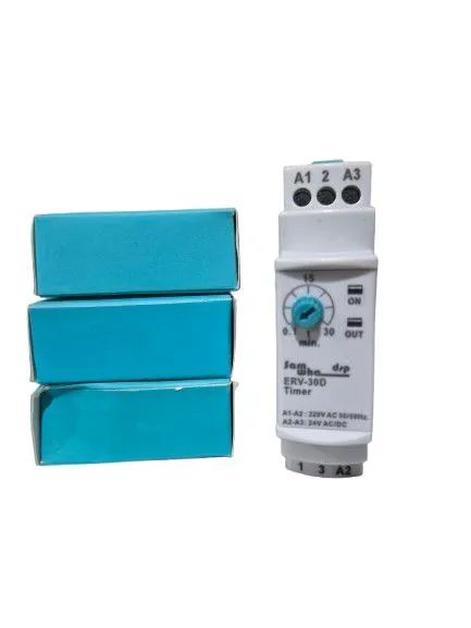 Temporizador eletrônico 0 a 30 min, ent 220v/ 24 ac,dc, saída 5A